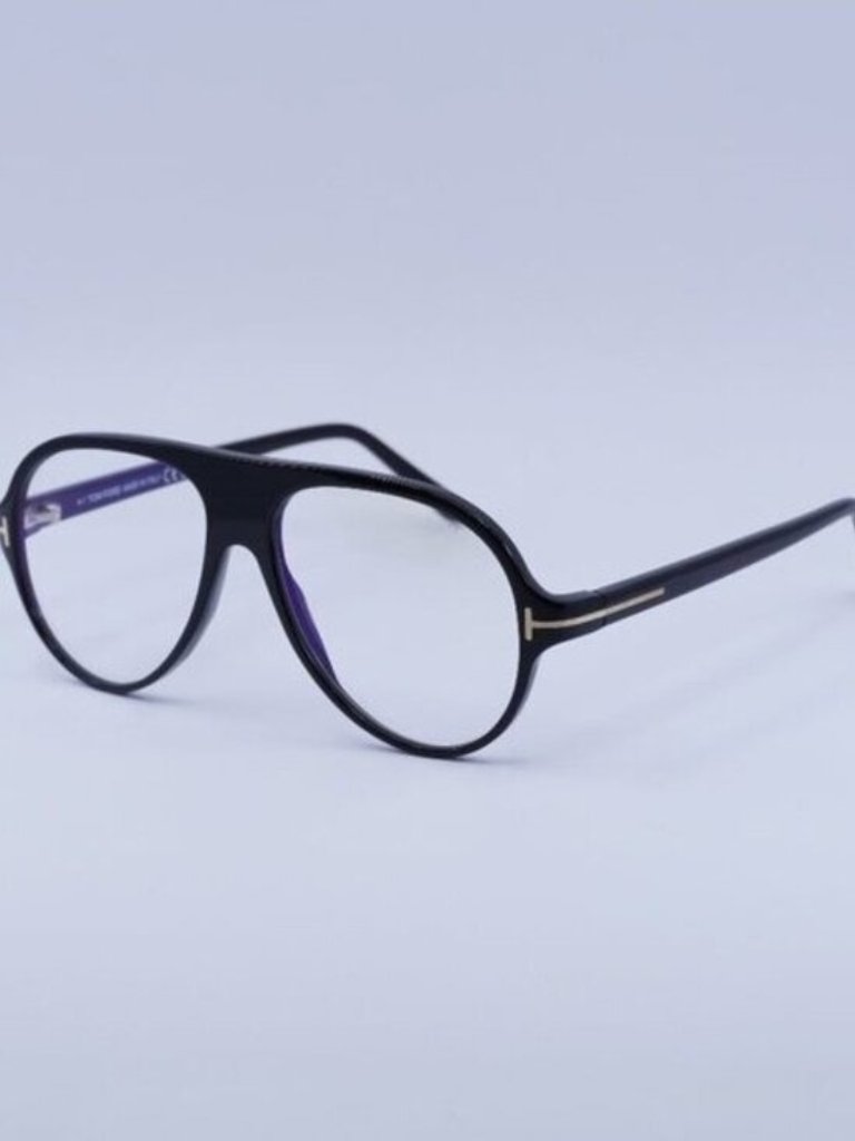 Tom Ford Ft5012-B 001 Eyeglasses Black 53mm Aviator Frame, Blue Light Block